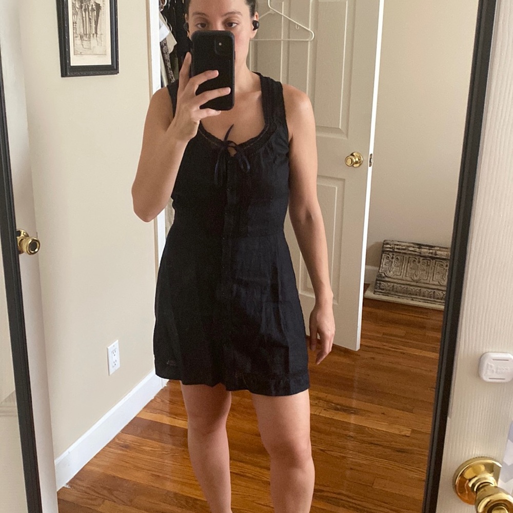 Reformation Black Linen Dress